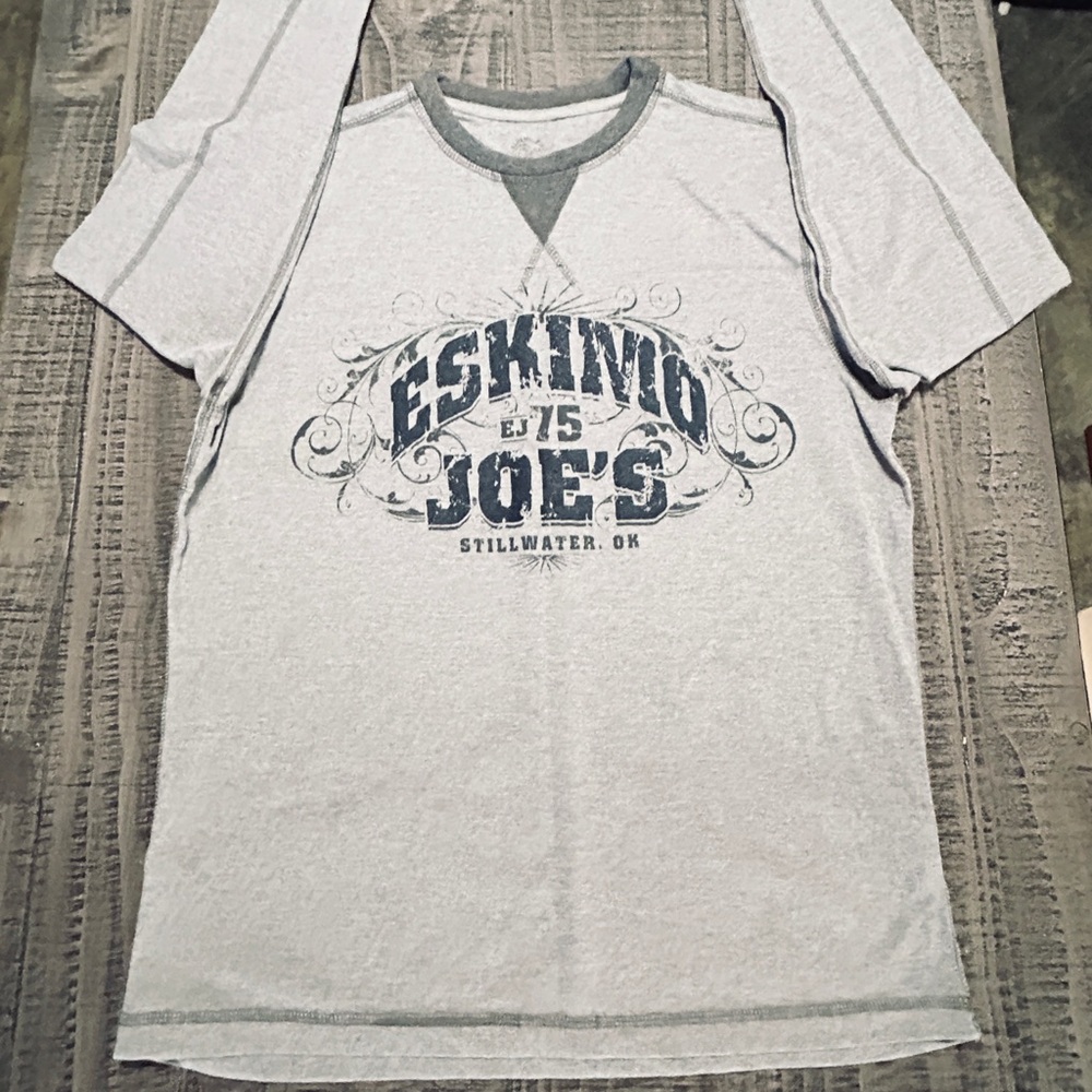 Eskimo Joe’s Gray Graphic EJ 75 Long Sleeve T-Shirt Size Medium